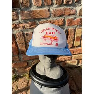 Trucker hat "Uncle Pete's" B & B Union Pacific mesh back blue red yellow